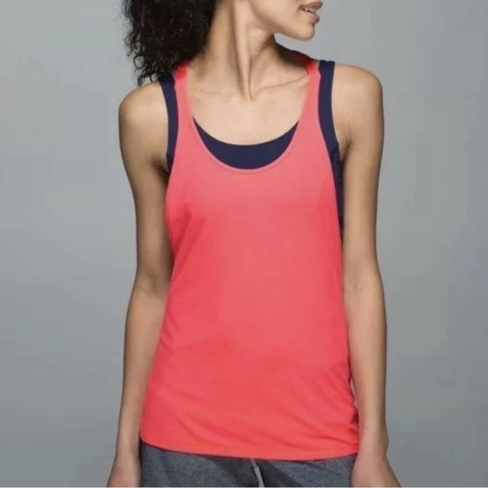 Lululemon All Sport Support Tank layered sport bra